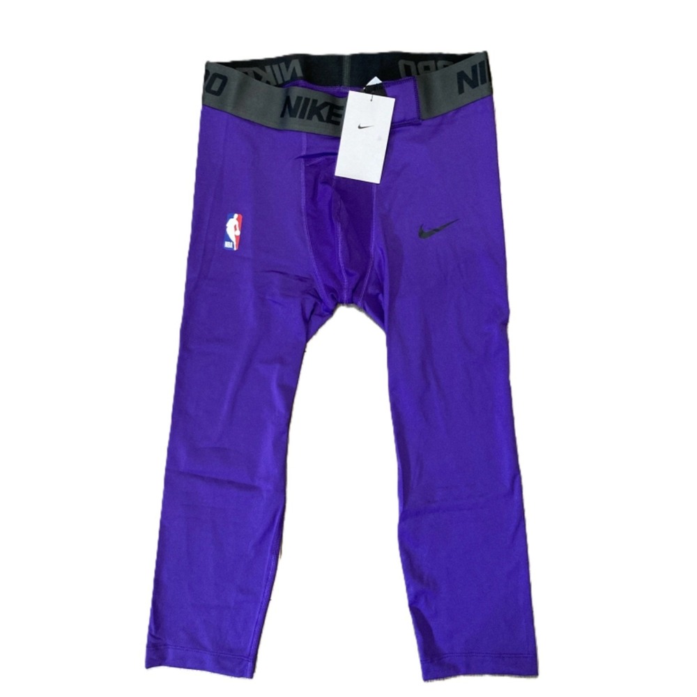 Nike Pro x NBA Compression Legging Mens LT Purple Yoga Performance Activewear